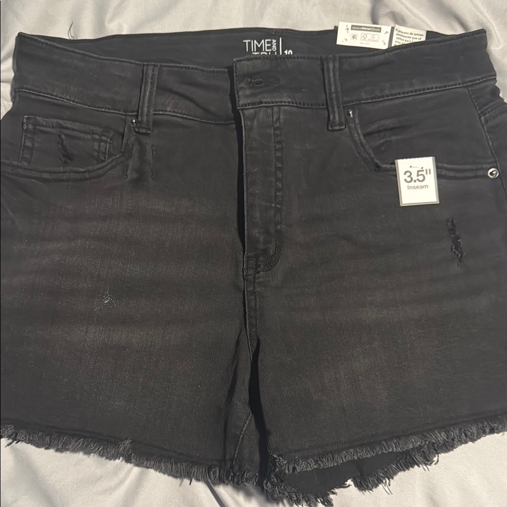 Black Denim Shorts